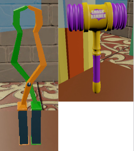 Marteau et pince dans le jeu